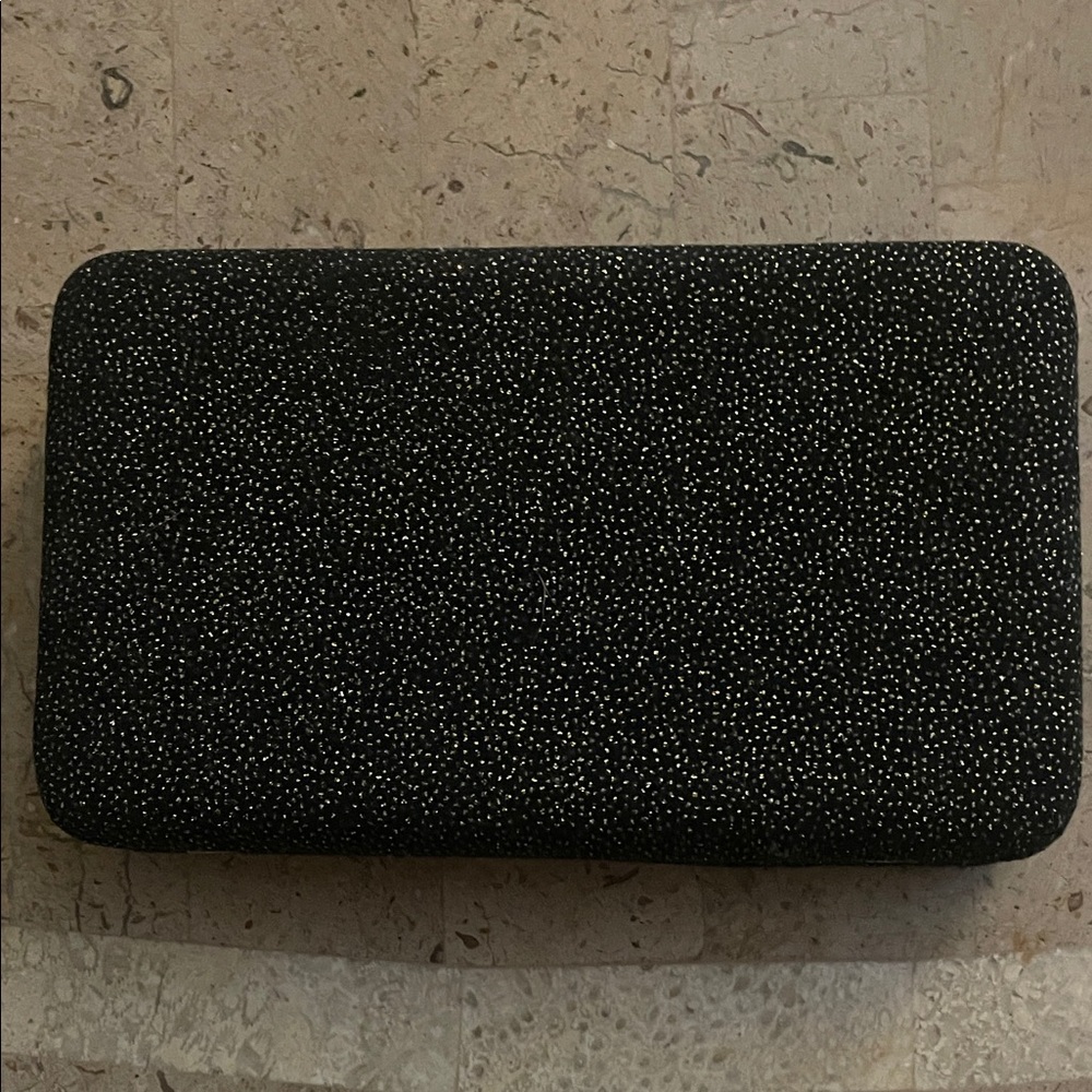 Elegant black and gold clutch